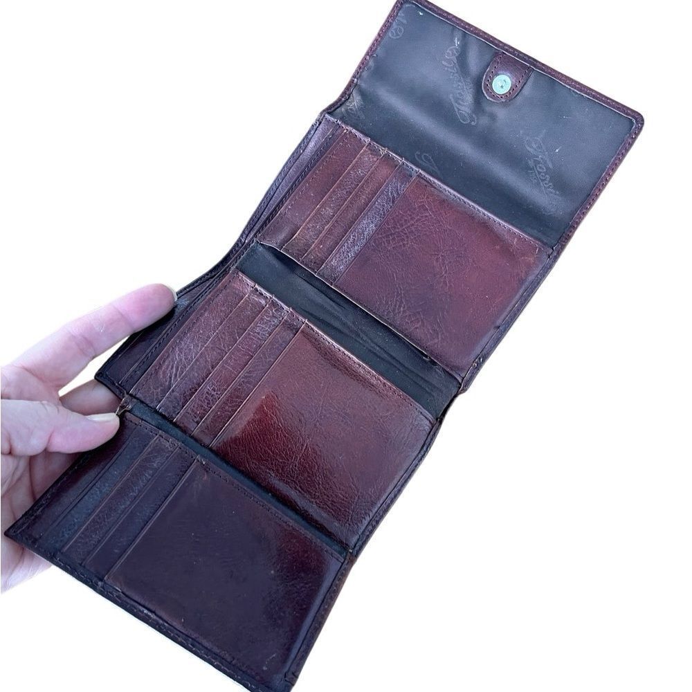 Fossil Vintage 2000s Genuine Leather Shoulder Bag + Matching Wallet Set - Picture 12 of 16